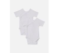 Vêtements Petit Bateau Lot de 2 Bodies Croisés Manches Courtes pour 6M Blanc