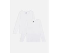 Vêtements Petit Bateau Lot de 2 Tee-Shirts Manches Longues Fille pour Accessoires 14A Blanc
