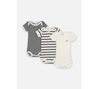 Vêtements Petit Bateau Lot de 3 bodies Manches Courtes Marinière pour Enfant 18M Multicolore
