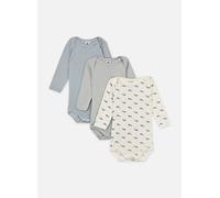 Petit Bateau Lot de bodies manches longues en coton imprimé baleines bébé