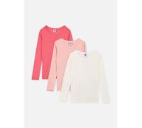 Vêtements Petit Bateau Lot de 3 Tee-Shirts À Manches Longues Un pour Enfant 12A Blanc