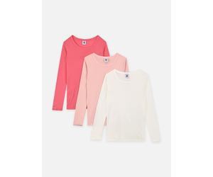 Vêtements Petit Bateau Lot de 3 Tee-Shirts À Manches Longues Un pour Enfant 12A Blanc