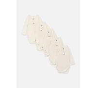 Vêtements Petit Bateau Lot de 5 Bodies Croisés Manches Longues Semaine pour Accessoires 3M Blanc
