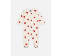Petit Bateau Pyjama bébé en molleton gratté à col imprimé cœurs 12 mois Blanc