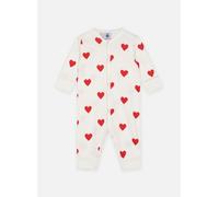 Petit Bateau Pyjama Dors Bien sans Pieds Bébé Fille, Blanc Marshmallow/Rouge Terkuit, 3 Mois