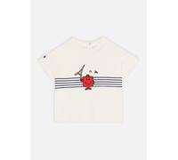 Vêtements Petit Bateau Tee Shirts MC Jour Monsieur Madame pour Enfant 12M Blanc