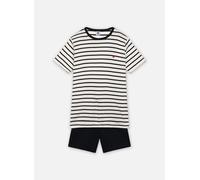 Petit Bateau Pyjacourt Garçon, Blanc Marshmallow/Bleu Smoking, 6 Ans