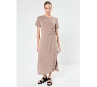 Vêtements Pieces Pcanora Ss O-Neck Midi Knot Dress Bc pour Accessoires S Marron