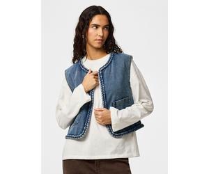 Vêtements Pieces Pcbell Cropped Denim Vest pour Femme M Bleu