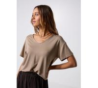 Vêtements Pieces Pcbillo Oversized Tee Lurex Stripes Noos pour Femme XL Beige