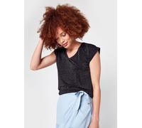 Vêtements Pieces Pcbillo Tee Lurex Stripes Noos pour Accessoires XS Noir