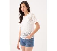 Vêtements Pieces Pcbonnie Ss Top Jrs pour Femme M Blanc