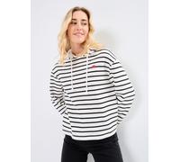 Vêtements Pieces PCCHILLI LS HOODIE STRIPES EMB NOOS BC pour Accessoires S Blanc