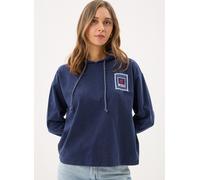 Vêtements Pieces Pcchilli Ls Washed Patch Jrs Hoodi Fc Bc pour Femme XL Bleu