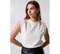 Vêtements Pieces Pcchilli Summer Sl Cut Out Top Jrs Bc pour Accessoires S Blanc