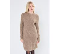 Vêtements Pieces PCELLEN LS O-NECK KNIT DRESS NOOS BC pour Accessoires M Marron