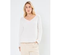 Vêtements Pieces Pcellen Ls V-Neck Knit Fc Bc pour Femme S Blanc