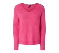 Vêtements Pieces Pcellen Ls V-Neck Knit Noos Bc pour Accessoires L Rose