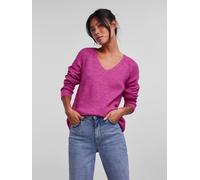 Vêtements Pieces Pcellen Ls V-Neck Knit Noos Bc pour Accessoires XS Rose
