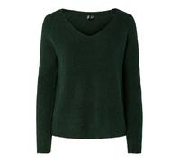 Vêtements Pieces Pcellen Ls V-Neck Knit Noos Bc pour Femme M Vert