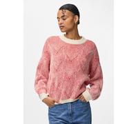 Vêtements Pieces Pcjenna Ls O-Neck Knit Noos GOJI BERRY pour Accessoires M Blanc
