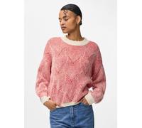 Vêtements Pieces Pcjenna Ls O-Neck Knit Noos GOJI BERRY pour Accessoires XL Blanc