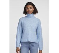 Vêtements Pieces PCJULIANA LS ROLLNECK KNIT NOOS BC pour Femme L Bleu