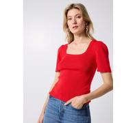 Vêtements Pieces Pcjuline Ss Rev Knit Tee Bc pour Femme L Rouge