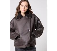 Vêtements Pieces Pcjuno Coated Teddy Jacket pour Femme M Marron
