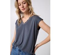 Vêtements Pieces PCKAMALA LACE V-NECK TEE JRS FC BC pour XS Bleu