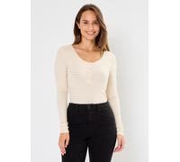 Vêtements Pieces Pckitte Ls Lurex Top Noos pour Femme XS Beige