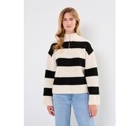 Vêtements Pieces Pcnalini Ls Half Zip Knit Bc pour Femme XS Beige