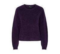 Vêtements Pieces Pcnibe Ls O-Neck Pleat Knit Fc Bc pour Femme S Violet