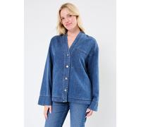 Vêtements Pieces Pcnira Ls Loose Shirt pour Accessoires M Bleu