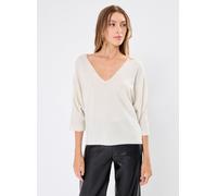 Vêtements Pieces Pcnuria 3/4 Sleve Knit Top Fc pour Femme M Blanc