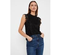 Vêtements Pieces PCOLLINE SL LACE TOP NOOS BC pour Accessoires M Noir