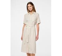 Vêtements Pieces PCPIA 2/4 MIDI SHIRT DRESS WVN NOOS pour S Beige