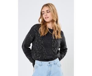 Vêtements Pieces Pcrada Ls O-Neck Sequin Knit pour Femme S Gris