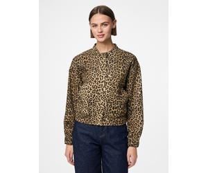 Vêtements Pieces PCSALUME BOMBER DENIM JACKET pour Femme XL Marron