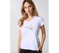 Vêtements Pieces PCSERIMA SS T-SHIRT FC BC pour Femme M Blanc
