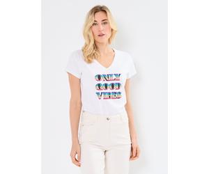 Vêtements Pieces PCSERIMA SS T-SHIRT FC BC pour Femme M Blanc