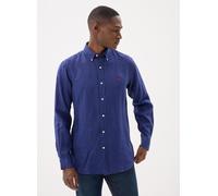 Vêtements Polo Ralph Lauren Chemise en lin Custom Fit pour Homme L Bleu
