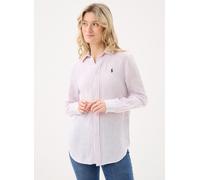 Vêtements Polo Ralph Lauren Chemise rayée classique en lin pour Femme L Rose