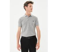 Vêtements Polo Ralph Lauren Polo cintré en coton piqué 710548797 pour Homme XL Gris