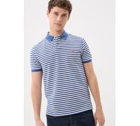 Vêtements Polo Ralph Lauren Polo rayé en manche courte en coton pour Homme M Bleu