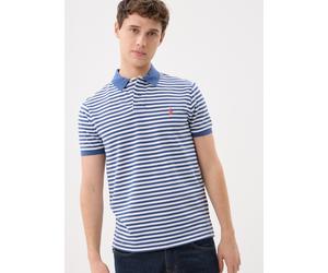 Vêtements Polo Ralph Lauren Polo rayé en manche courte en coton pour Homme XL Bleu