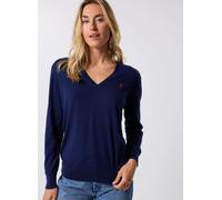 Vêtements Polo Ralph Lauren Pull col en V en coton pour Femme M Bleu