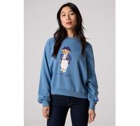 Vêtements Polo Ralph Lauren Pull col rond Polo Bear molleton léger 2 pour Femme M Bleu
