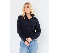 Vêtements Polo Ralph Lauren Pull demi-zippé en coton torsadé 2119634 pour Femme L Bleu
