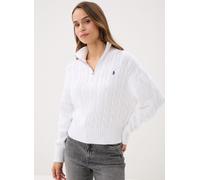 Vêtements Polo Ralph Lauren Pull demi-zippé en coton torsadé 211963467 pour Femme S Blanc